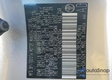 2011 Toyota Corolla Base из США, поврежденный, VIN 2T1BU4EE4BC677604